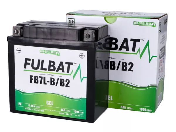 Battery (gel), maintenance-free -FULBAT FB7L-B/B2, 12V, 8,4Ah, 137x76x135mm