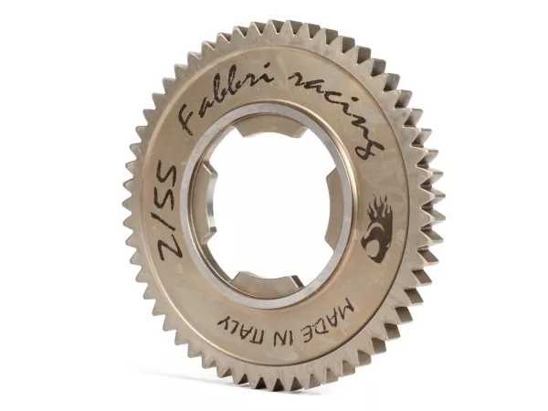 Engranaje 1 -FABBRI RACING, caja de cambios de 4 velocidades- Vespa PK S, PK XL1, PK XL2, ETS, V50 (V5A1T a partir del nº 69444), Special (V5B3T a partir del nº 94315), Elestart (V5B4T a partir del nº 1514), PV125 (VMA2T a partir del nº 150203), ET3 (VMB1
