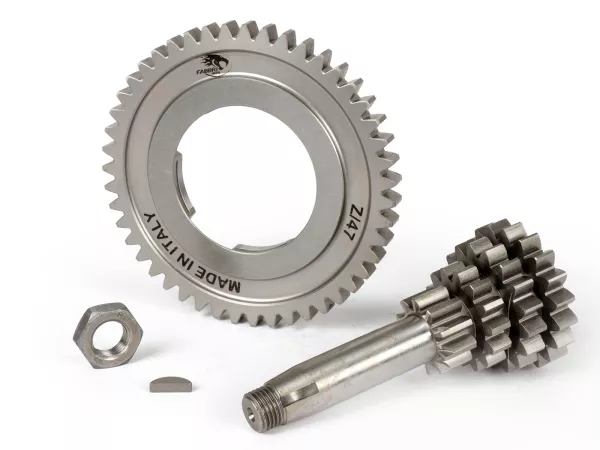 Cardanas set inclusief tandwiel 4 met 47 tanden -FABBRI RACING- Vespa V50, PV125, ET3, PK50, PK80, PK125 S-XL/XL2 - 10-14-17-19 tanden