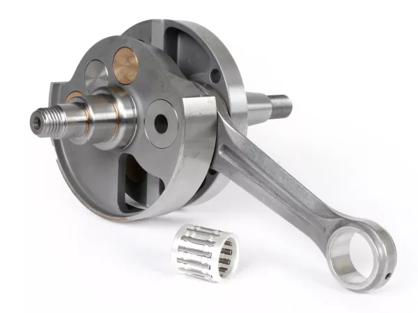 Krukas -FABBRI RACING drijfstang primatist, roterende schuif, 51mm slag, 97mm drijfstang- Ombouwas Vespa PK50 XL/XL2 naar 125cc (Ø 20mm conus)