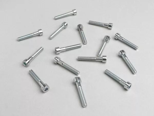 Engine screw set -TNT- Piaggio, Gilera - chrome