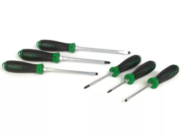Screwdriver set -TOPTUL Go-Thru- slot: 5,5mm, 6,5mm, 8mm - cross slot: PH1, PH2, PH3 - 6 pcs