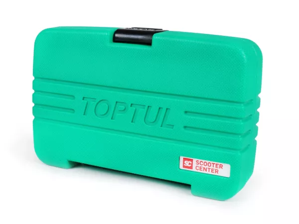 Dopsleutelset (ratelbox) -TOPTUL 1/4- 4mm-14mm + bits - 49 stuks
