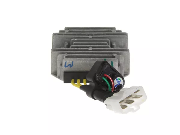 Regulator tegangan -PIAGGIO- 5-pin 12V- Vespa Primavera 125 (ZAPMD1100), Vespa Primavera 150 (ZAPMD120), Vespa Sprint 125 (ZAPMD1101), Vespa Sprint 150 (ZAPMD1201), Vespa VX 150 (MET858E, METM858E, METM8500), Vespa VXL 125 (MET0002DA, MET0000DA), Vespa VX