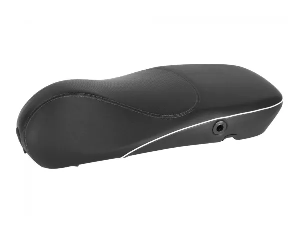 Banqueta -PIAGGIO- Vespa Sprint 50 (ZAPC53101, ZAPC53301, ZAPC53303, ZAPCA0101, ZAPCA0201, ZAPCA0103, ZAPC53201, ZAPCA0203, ZAPC536B) - Negro/costura blanca