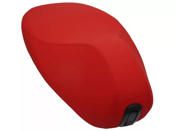 Zitbank -PIAGGIO, dubbele zitbank, rood- Vespa Primavera 125 (ZAPMA1100, ZAPMA1101, ZAPMD1100), Vespa Primavera 150 (ZAPMA1200, ZAPMA1201, ZAPMD120), Vespa Primavera 50 (ZAPCA0200)