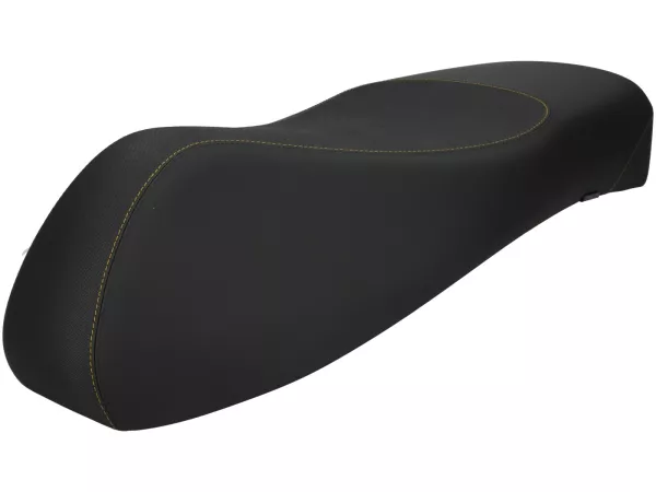 Zitbank -PIAGGIO Super Sport (2017-)- Vespa GTS HPE, GTS Super 125-300cc - Zwart, geel stiksel
