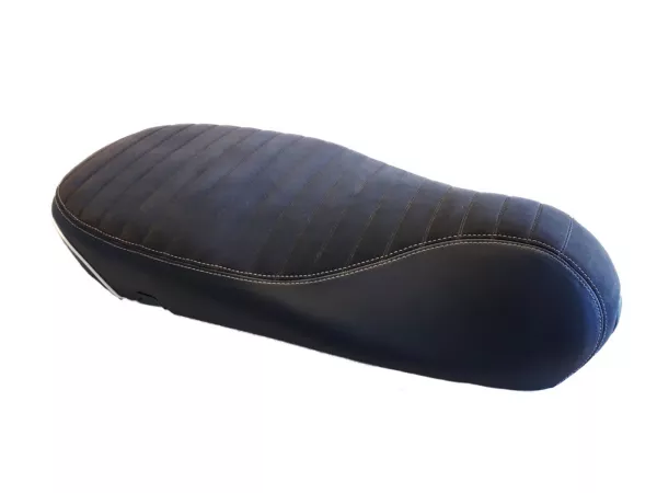 Seat -PIAGGIO- Vespa Sprint 125, Sprint 150, Primavera 125, Primavera 150 - black/black stitches