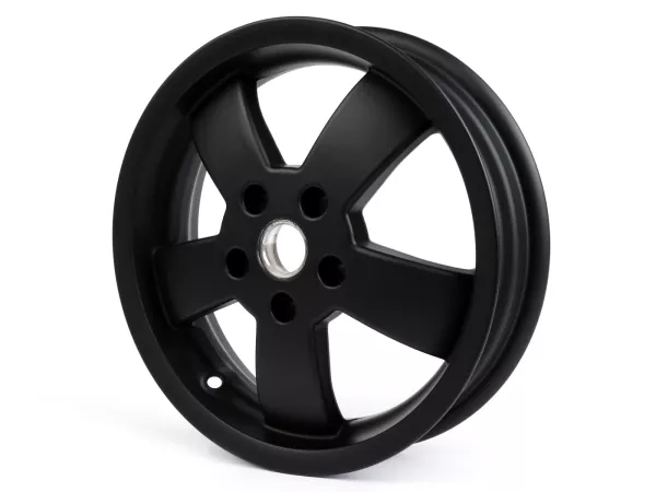 Fälg -PIAGGIO GTS125/300 Super Sport, HPE, Supertech, Notte - svart matt, (3.00x12) - 5 ekrar - lämplig för Vespa GT, GTL, GTS, GTV, HPE 125-300cc - fram (alla år) och bak (2014-2016)