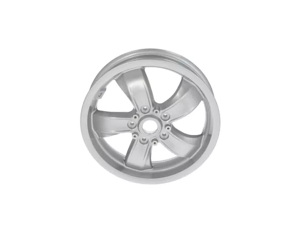 Pelek -PIAGGIO, GTS V2021- GTS125/300 Super Sport, HPE, Supertech, Notte - perak, (3.00x12) - 5 jari-jari - cocok untuk Vespa GTS, HPE 125/300cc - belakang (2017-, velg warna ABS yang dibaut ke pelek)