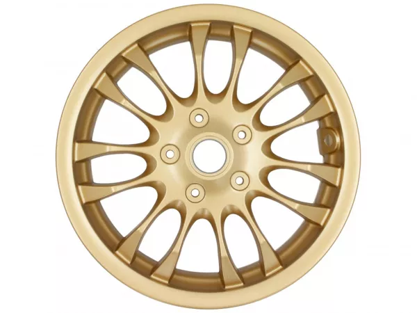 Llanta delantera, dorada -PIAGGIO 3,00-12 pulgadas - 14 radios- Vespa Sprint 125 (ZAPMA1300, ZAPMA1301, ZAPMD1101), Vespa Sprint 150 (ZAPMA1400, ZAPMA1401, ZAPMD1201), Vespa Sprint 50 (ZAPC53201, ZAPC536B, ZAPCA0101, ZAPCA0103, ZAPCA0201, ZAPCA0203, ZAPCA