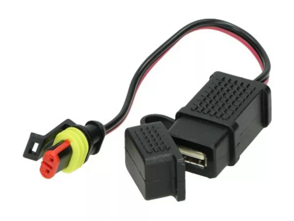 USB-aansluiting, vierkant type, waterdicht -PIAGGIO- Vespa GTS 125 (ZAPMA3100, ZAPMA3200), Vespa GTS 150 (ZAPMA3200, ZAPMA3100), Vespa GTS 250 (ZAPM45100), Vespa GTS 300 (ZAPM45200, ZAPM45202, ZAPMA3300), Vespa GTS HPE 300 (ZAPMD310), Vespa GTS Super 125 