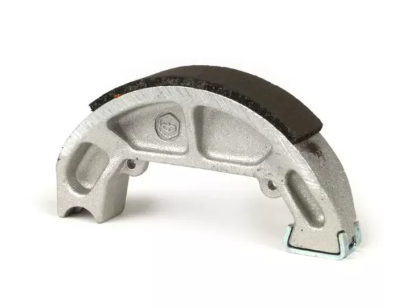 Zapata de freno trasero (1 pieza, se necesitan 2 piezas) -PIAGGIO Ø=100x20mm, con ranura- Piaggio Sfera50/80 (NSL1T/NS81T), Quartz50 (NSP1T), ZIP 50 FR (SSP2T300)