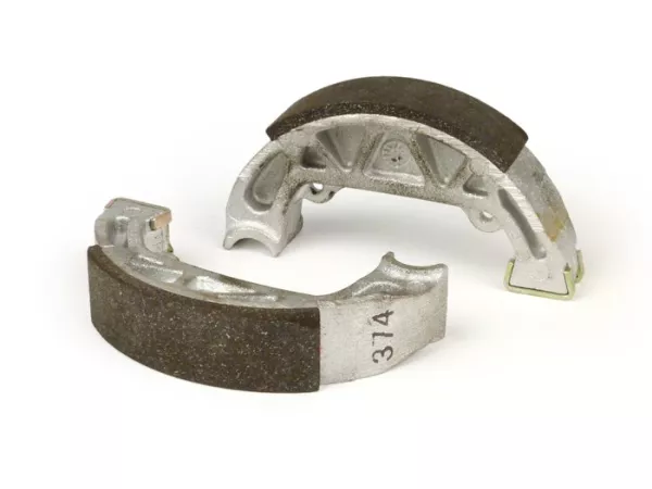 Brake shoes rear -PIAGGIO Ø=100x20mm, without slot in the anchor pin- PIAGGIO TPH 50, NRG MC2 50, NRG 50, NTT 50, Sfera 50 RST, Sfera 80, Zip 50, GILERA Storm 50, Easy Moving 50