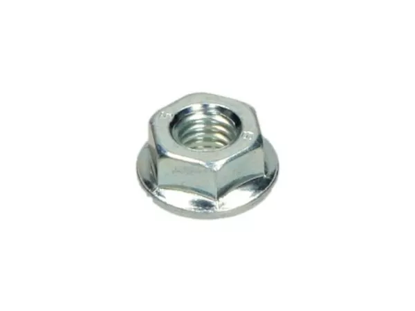 Tuerca con brida (diente de carraca), M6 x 1,0 -PIAGGIO-