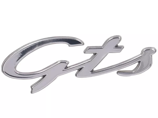 Badge GTS side panel -PIAGGIO- Vespa GTS 125 (ZAPMA3100, ZAPMA3200), Vespa GTS 150 (ZAPMA3200, ZAPMA3100), Vespa GTS 300 (ZAPMA3300), Vespa GTS Super 125 (ZAPMA3100, ZAPMA3200), Vespa GTS Super 300 (ZAPMA3300)