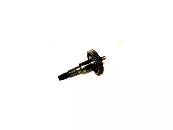 Achterwielas -PIAGGIO- VESPA ET2 iniezione, PIAGGIO 125 ccm 4-takt (1e generatie), NRG 50 (SAL), TPH 50 (TEC1T), GILERA Storm 50 (TEC1), Stalker 50 (C13) - 49 tanden, Ø 12mm, 146mm, geperst tandwiel