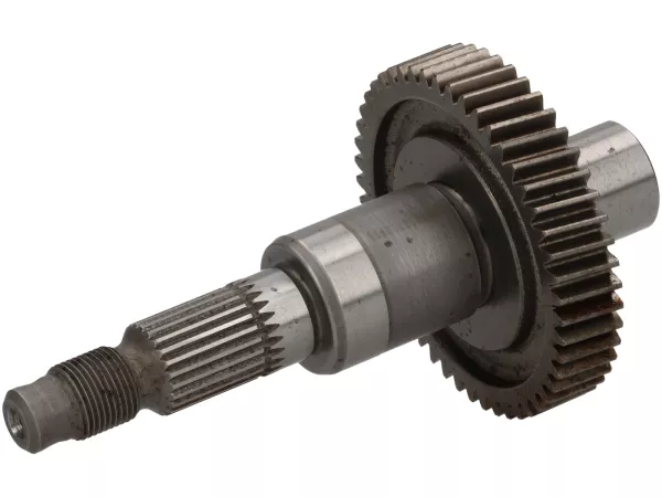 Achterwielas -PIAGGIO- VESPA Primavera 50 4T, PIAGGIO Free 100, Liberty 50 2T, GILERA DNA 50, APRILIA Scarabeo 50 2T, Scarabeo 100 4T - 49 tanden, geperst tandwiel