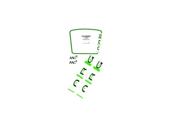 Juego de calcas -PIAGGIO- Piaggio NRG MC3 - Negro / Verde (--)