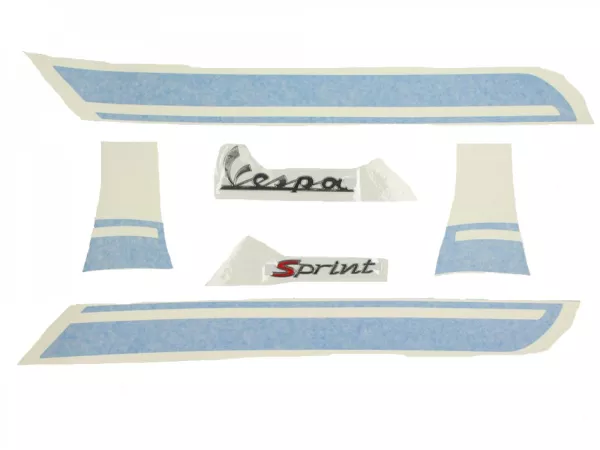 Stickerset -PIAGGIO Sprint, blauw- Vespa Sprint 50, Vespa Sprint 125, Vespa Sprint 150