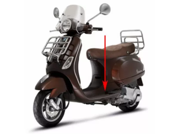 Floorboard -PIAGGIO- Vespa LX 50-150, LXV 125 - Brown Terra Di Toscana (112/A) - (without footrests and running boards)