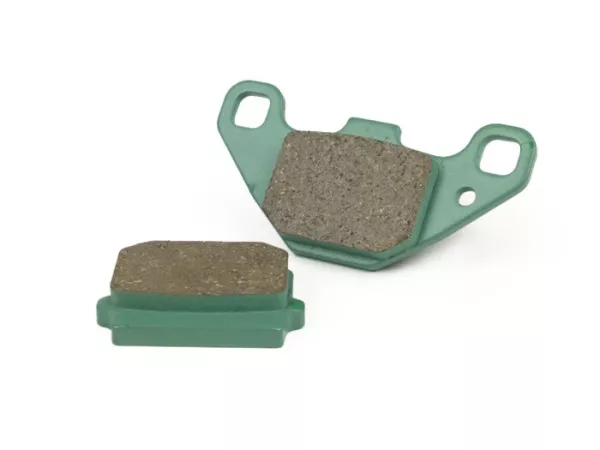 Pastillas de freno -PIAGGIO- 47,4x37/85x42mm- Gilera Runner, Piaggio NRG, Peugeot (Heng Tong)Speedfight 1 / Speedfight 2 / Elyseo / TKR / Kisbee / Vivacity, Keeway Easy / F-Act / Flash, CPI Hussar / Popcorn, TGB Tapo / Hook / Hawk, ATU Akros / Kallio, Adl