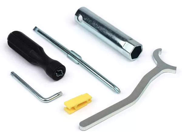 Type tool set -PIAGGIO- Vespa GTS 250 (ZAPM45100), Vespa GTS 300 (ZAPM45200, ZAPM45202), Vespa GTS Super 125 (ZAPM45300, ZAPM45301), Vespa GTS Super 300 (ZAPM45200, ZAPM45202), Vespa GTV HPE 300 (ZAPMA3602, ZAPMA362, ZAPMD3102)