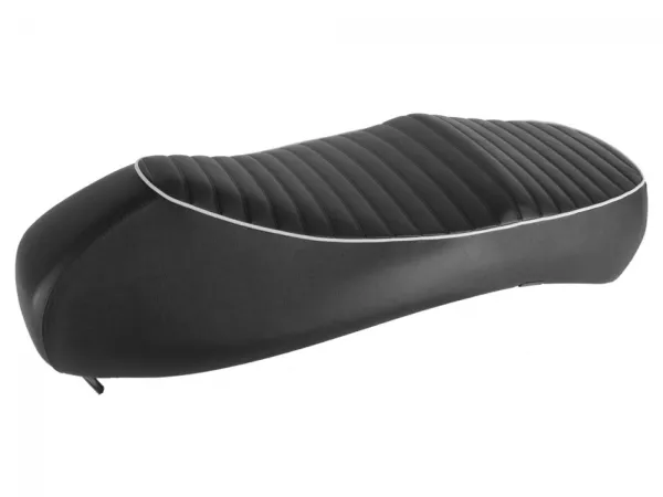 Selle noire, piping grey -PIAGGIO- Vespa GTS 125 (ZAPM313), Vespa GTS 250 (ZAPM451), GTS 125 i.e. Super (ZAPM453), Vespa GTS 300 i.e. Super (ZAPM452) - (-2014)