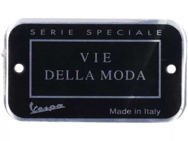 Badge Vie Della Moda -PIAGGIO- Vespa GTV 300, LXV 125