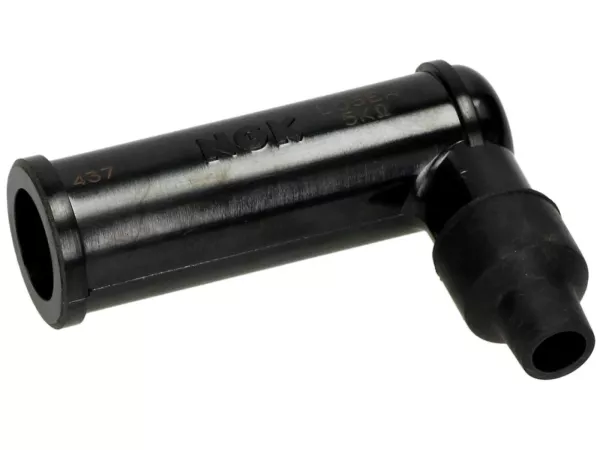 Bougiestekker -PIAGGIO, L05EA (90°-hoek, voor aansluitmoer, speciale uitvoering)-.