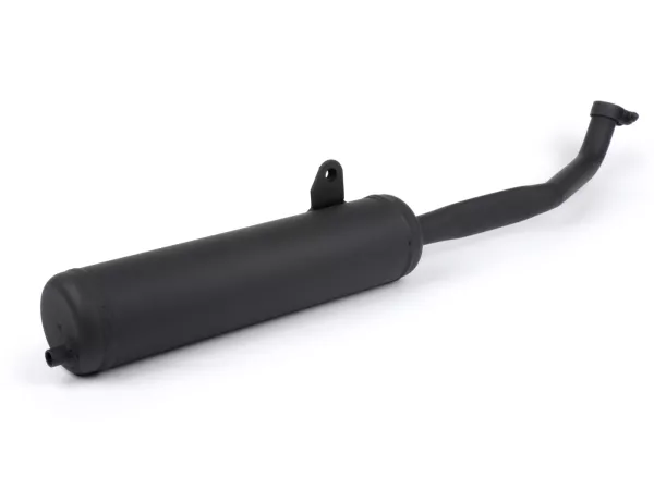 Escape -PROMA- CityPower 2 -, colector Ø22mm- Piaggio Ciao, PX, SI, Bravo - Negro (se adapta con caballete central)