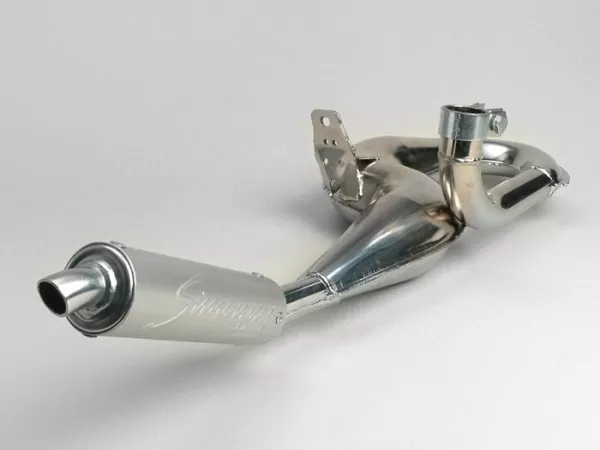 Exhaust -SIMONINI- Vespa PX80, PX125, PX150 - 166cc, 177cc - chrome