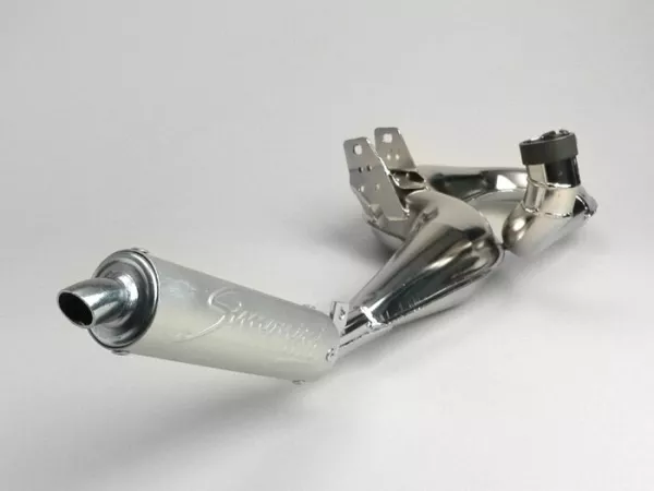Exhaust -SIMONINI- Vespa P200 - chrome