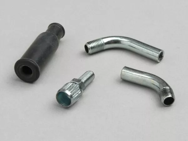 Gaszugführung-Set (Gaszugkrümmer) -DELLORTO- M6 x  0,75 - 70°