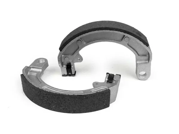 Brake shoes -PIAGGIO Ø=150x25mm front- Vespa Rally180 (VSD1T), Rally200 (VSE1T) (f), Sprint (f), TS (f), GT125 (VNL2T) (f), GTR125 (VNL2T) (f), GL150 (VLA1T) (f), SS180 (f), GS160 (f), GS150 / GS3 (VS1T-VS4T) (f/r) (VS5T) (f)
