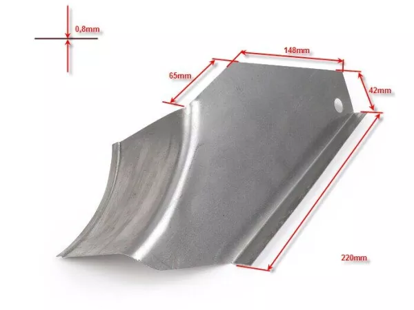Riparazione piastra telaio tunnel parte posteriore sinistra -QUALITA' OEM- Vespa PX, T5 125cc, Rally180 (VSD1T), Rally200 (VSE1T), Sprint, TS, Super, GL, SS180 (VSC1T), GS160 / GS4 (VSB1T), VNB, VNA, VBB, VBA