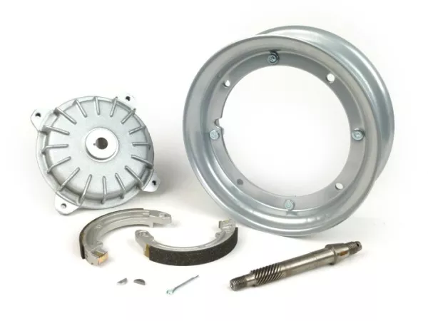 Kit konversi pelek tertutup 8 inci ke pelek terbuka depan -KUALITAS OEM- Vespa Wideframe V1, V15, V30, V33, VU, VM, VN, VNA, Hoffmann, VNB, VL, VB, VBA, VBB