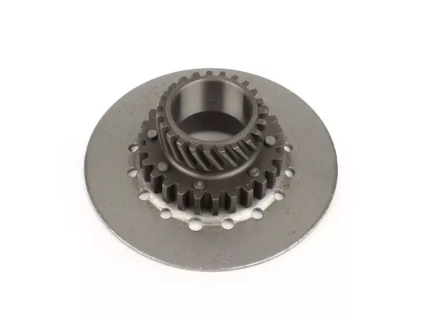 Clutch sprocket -DRT Vespa type 6 springs (Ø=108mm, PX80, PX125, PX150)- for genuine primary gear (helical) 67/68 tooth or DRT 65 tooth - 23 tooth