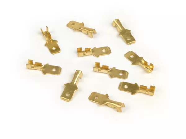 Crimp terminal -male spade connector 6.3mm Ø=1.0-1.5mm²- DIN 46248 - 10 pcs