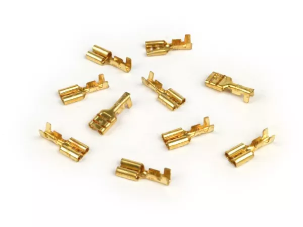 Crimp terminal -female spade connector 6.3mm Ø=1.0-1.5mm²- DIN 46340 - 10 pcs