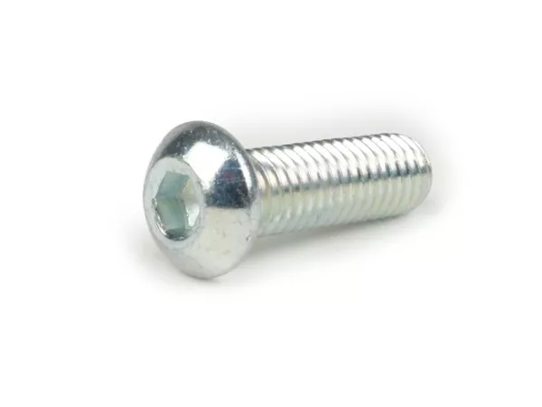 Screw inner allen flat head M8x25 -DIN 7830- zinc plated (used for exhaust Vespa PX 2011)