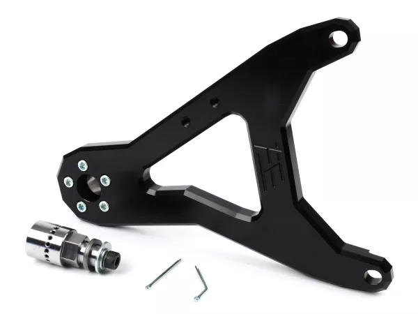 Swingarm -HEIKOTUNING- Brace V1.1 Race - zwart - Piaggio 125-180 ccm 2-takt - Gilera Runner FX/FXR 125-180, Italjet Dragster 125-180, Piaggio SKR125, SKR150, TPH125, Skipper125, Skipper150, Hexagon LX/LXT 125-180 AC/LC