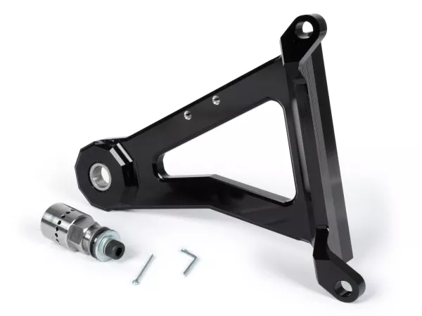 Swingarm -HEIKOTUNING- Brace V2 - zwart - Piaggio 125-180 ccm 2-takt - Gilera Runner FX/FXR 125-180, Italjet Dragster 125-180, Piaggio SKR125, SKR150, TPH125, Skipper125, Skipper150, Hexagon LX/LXT 125-180 AC/LC