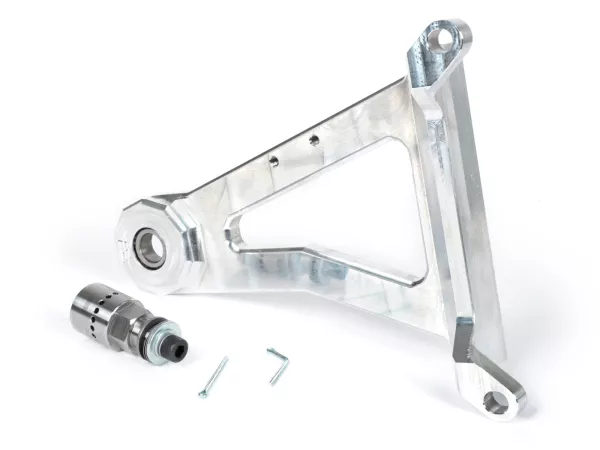 Swingarm -HEIKOTUNING- Brace V2 - zilver - Piaggio 125-180 ccm 2-takt - Gilera Runner FX/FXR 125-180, Italjet Dragster 125-180, Piaggio SKR125, SKR150, TPH125, Skipper125, Skipper150, Hexagon LX/LXT 125-180 AC/LC