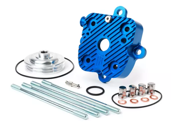 Cylinder head set V2.1 race -HEIKOTUNING- blue - Piaggio 125-180 cc 2-stroke LC