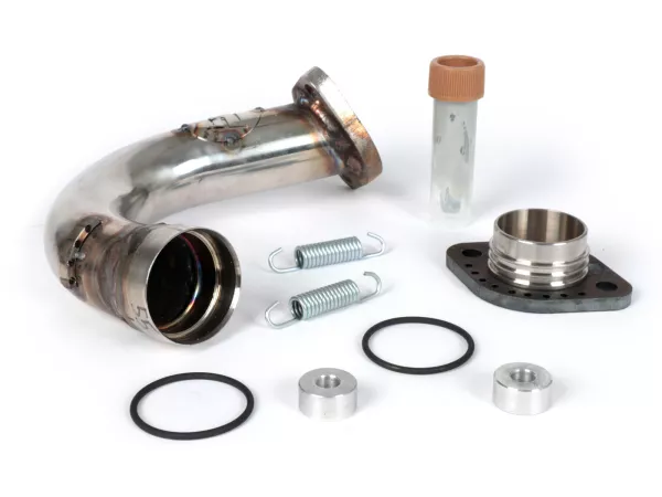 Exhaust manifold -HEIKOTUNING- Piaggio 125-180cc 2-stroke - stainless steel