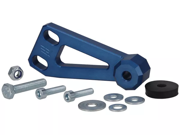 Mounting bracket PM 59 X -HEIKOTUNING- Brace V1, V2, PM TSAB - blue - Piaggio 125-180 cc 2-stroke AC/LC