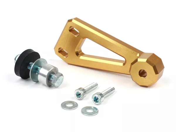 Adaptador PM 59 X -HEIKOTUNING- Brace V1, V2, PM TSAB - oro - Piaggio 125-180 ccm 2 tiempos - Gilera Runner FX/FXR 125-180, Italjet Dragster 125-180, Piaggio SKR125, SKR150, TPH125, Skipper125, Skipper150, Hexagon LX/LXT 125-180 AC/LC