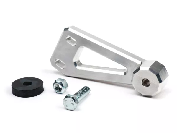 Mounting bracket PM 59 X -HEIKOTUNING- Brace V1, V2, PM TSAB - silver - Piaggio 125-180 cc 2-stroke AC/LC