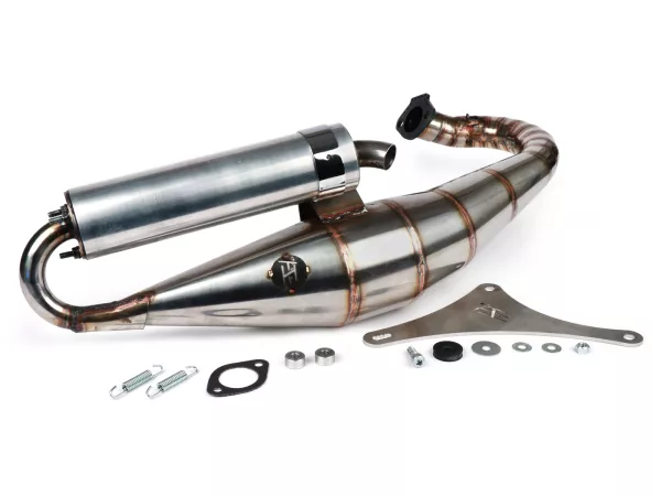 Uitlaat -HEIKOTUNING- Koppeluitlaat Model grote boring - Piaggio 125-180cc AC/LC 2-takt Maxi - Gilera Runner FX/FXR 125-180, Italjet Dragster 125-180, Piaggio SKR125, SKR150, TPH125, Skipper125, Skipper150